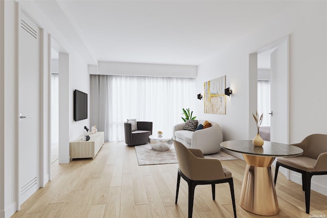 dining room featuring light hardwood / wood-style floors