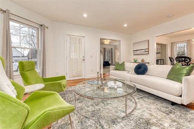 living room featuring hardwood / wood-style floors