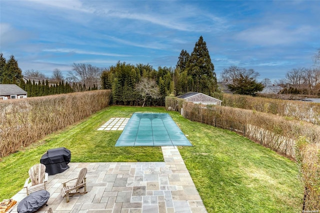 view of yard featuring a patio