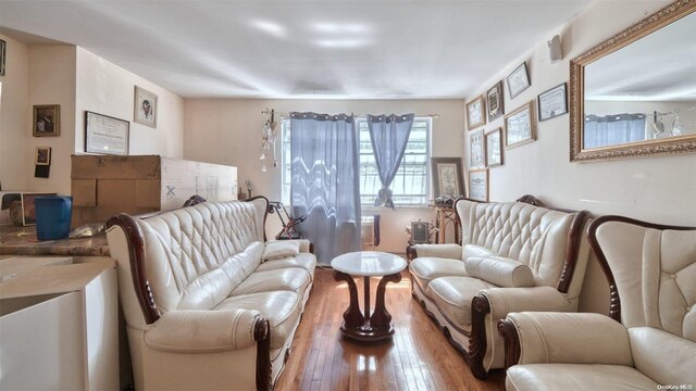 living room featuring wood-type flooring