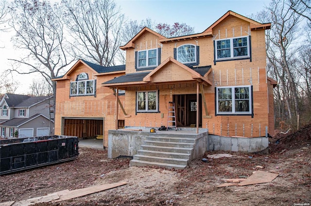 view of front of house featuring a garage