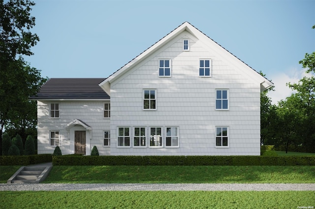 view of front property featuring a front yard