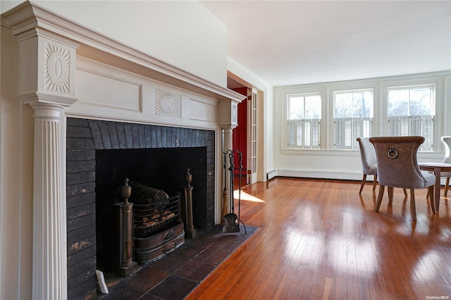 living room featuring hardwood / wood-style floors