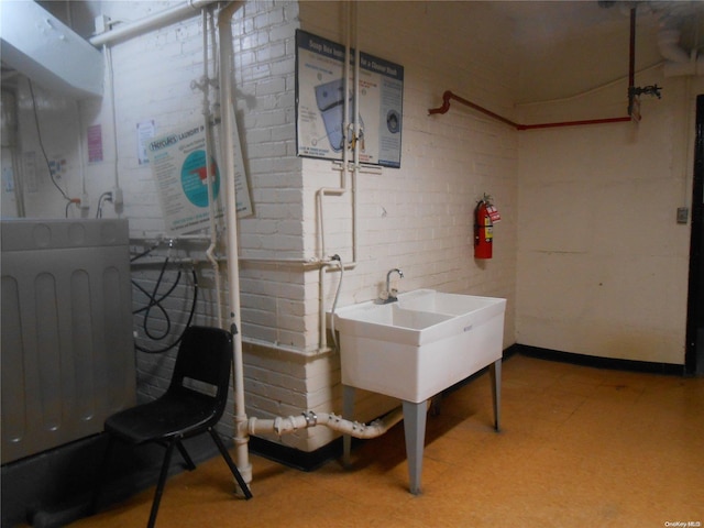 view of clothes washing area