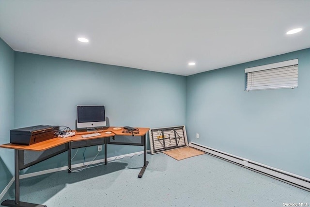 4 Midfarm Rd, Rockville Centre, NY 11570 - office space with a baseboard heating unit and recessed lighting