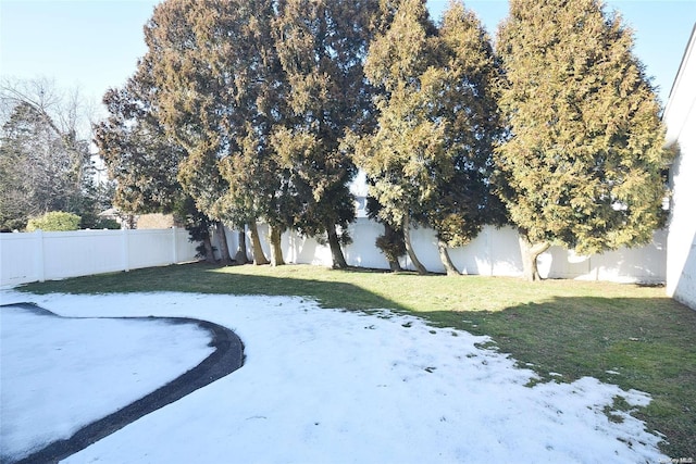 view of snowy yard