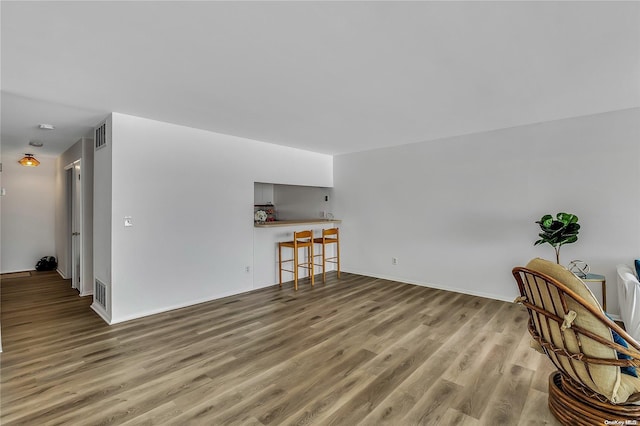 living room featuring wood-type flooring