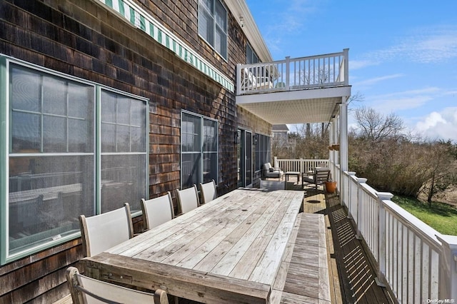 view of wooden terrace