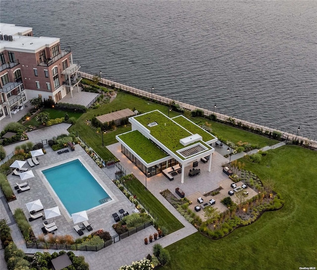 10 Shore Rd Unit Ph409, Glenwood Landing, NY 11547 - drone / aerial view of a pool