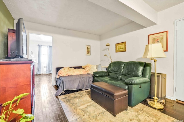 bedroom featuring wood-type flooring