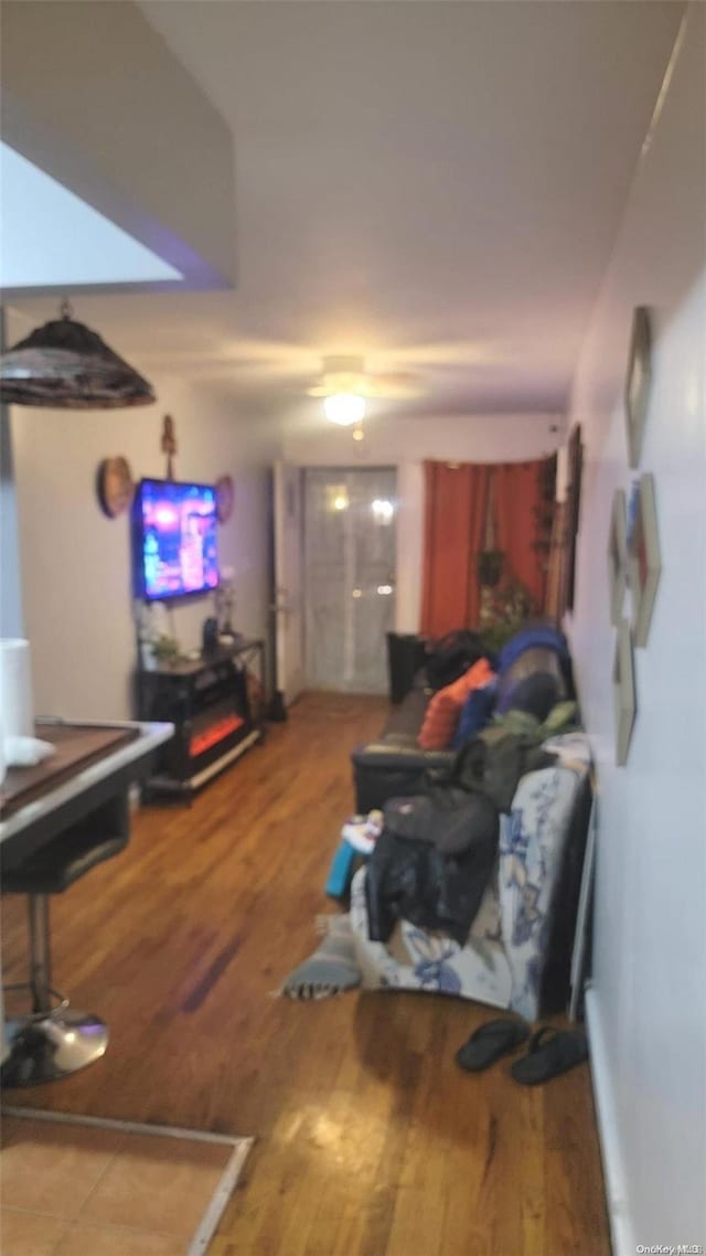 living room featuring hardwood / wood-style flooring