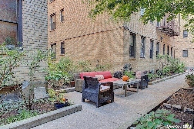 view of patio featuring an outdoor living space