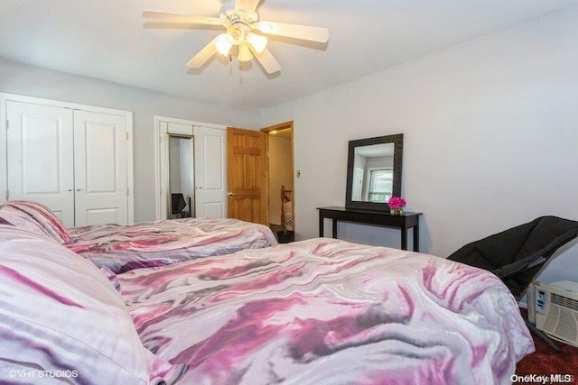 bedroom with ceiling fan