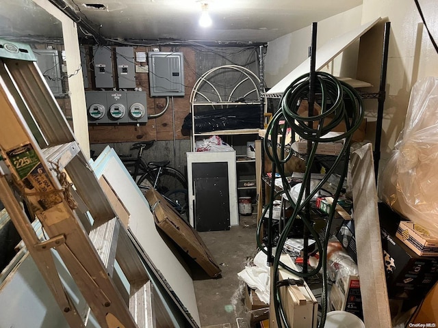 storage area featuring electric panel