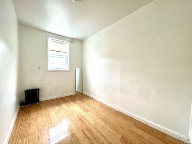 unfurnished room featuring light wood-type flooring