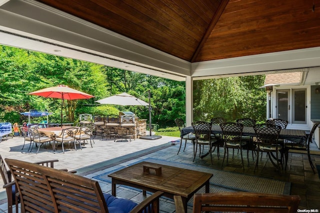 view of patio with a gazebo