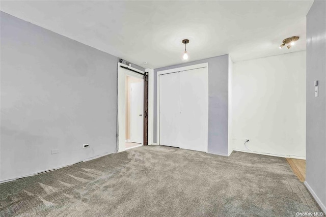 unfurnished bedroom featuring carpet