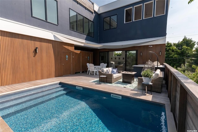 view of pool featuring an outdoor hangout area