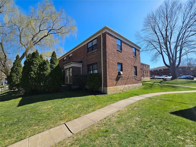 view of property exterior featuring a yard