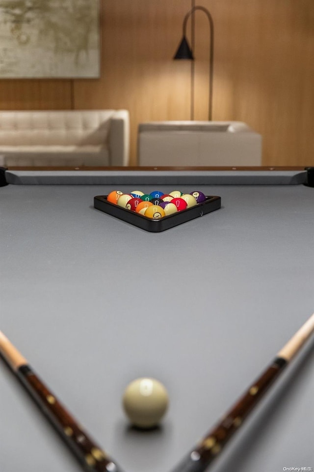 room details featuring billiards