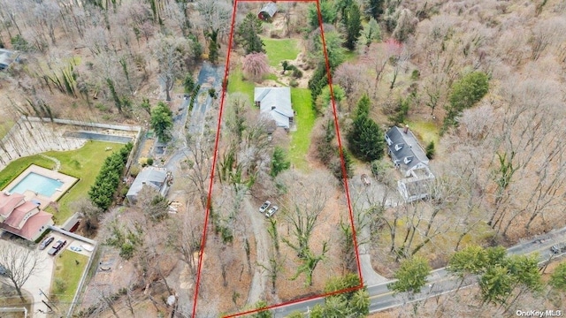 547 Asharoken Ave, Northport, NY 11768 - aerial overview of property's location with property boundaries highlighted