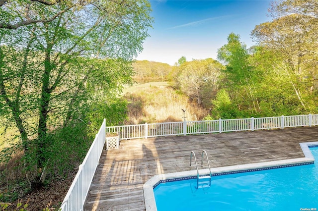 4 Irene Ln, Shelter Island, NY 11964 - view of pool featuring a wooden deck