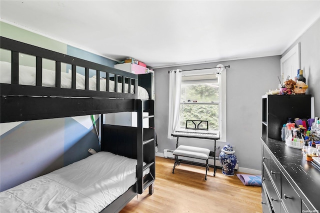 bedroom featuring light hardwood / wood-style flooring