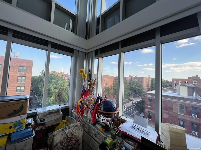 view of sunroom