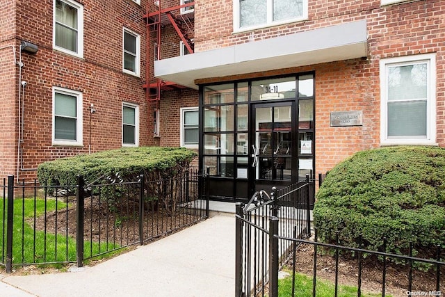 property entrance featuring french doors