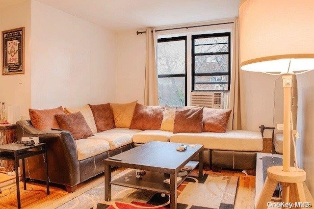 living room featuring hardwood / wood-style flooring