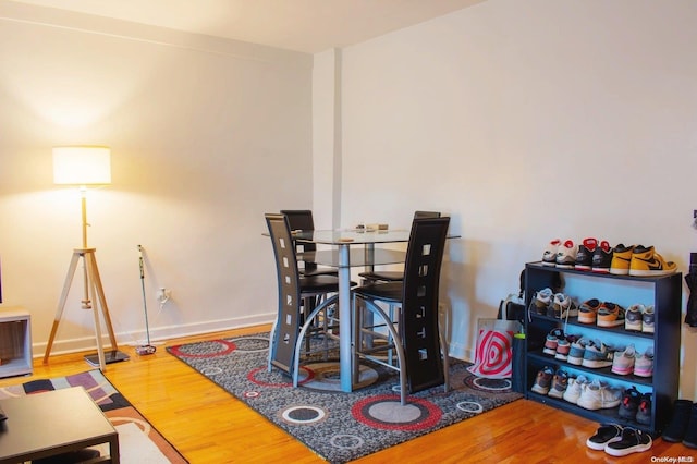 dining room featuring hardwood / wood-style flooring