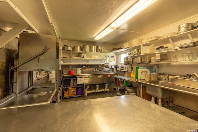 storage featuring sink