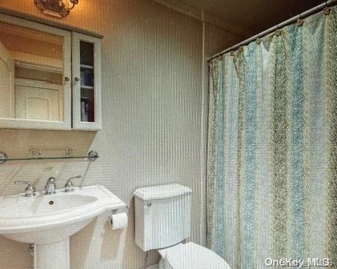 bathroom featuring toilet and sink