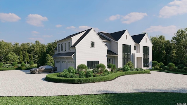 view of front of house featuring a garage