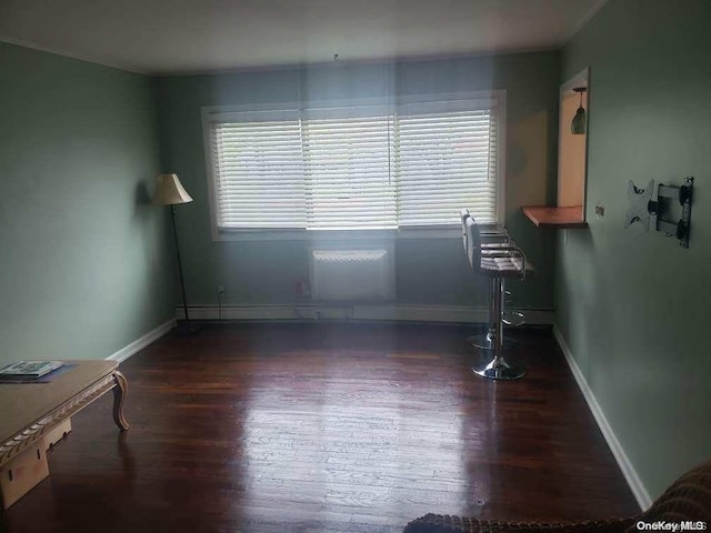 interior space featuring dark hardwood / wood-style floors