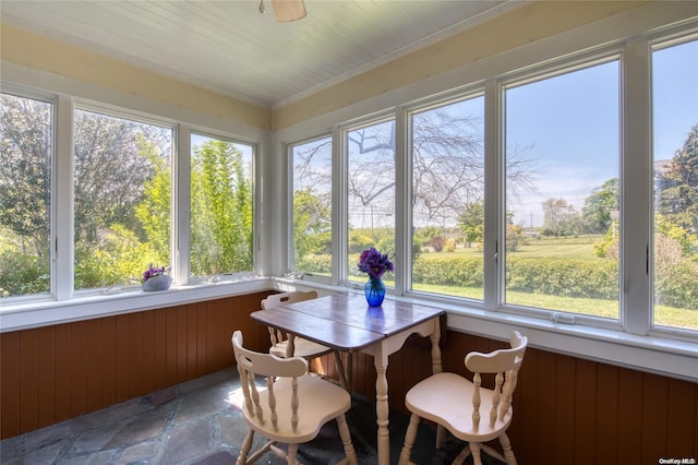 sunroom / solarium with a wealth of natural light