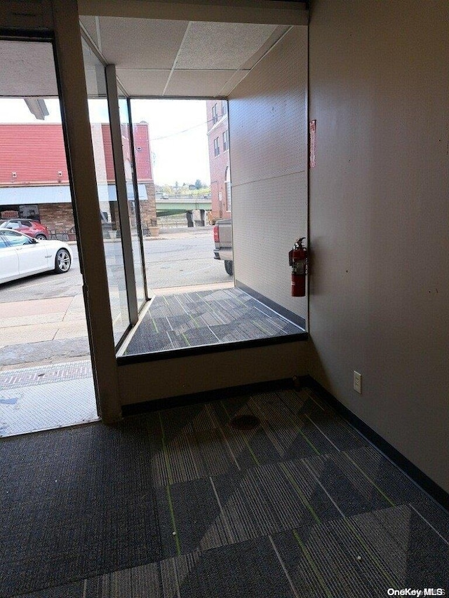 interior space featuring carpet flooring