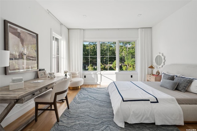 bedroom featuring hardwood / wood-style flooring