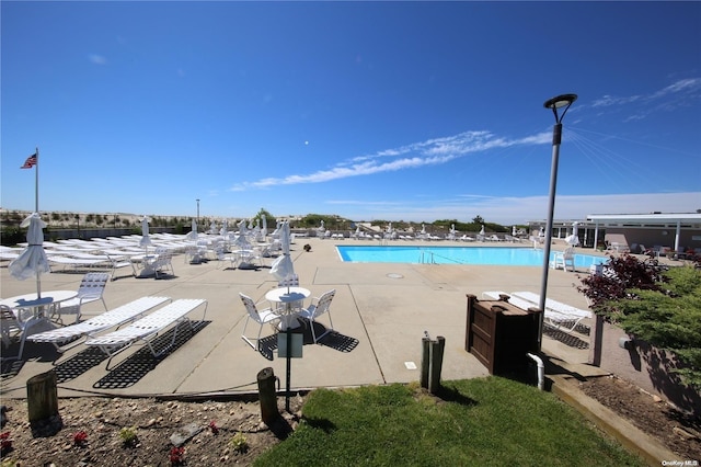 view of pool with a patio area