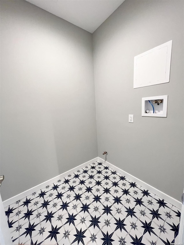 washroom featuring gas dryer hookup and hookup for a washing machine