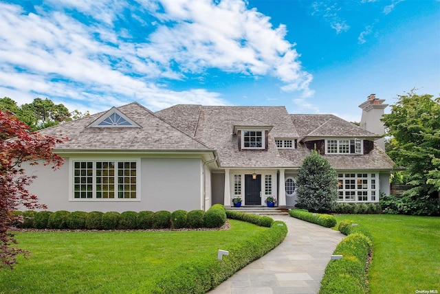 view of front of house featuring a front yard