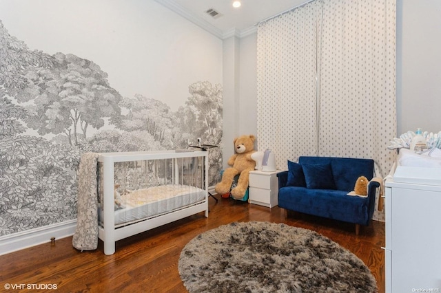 260 Central Ave Unit 430, Lawrence, NY 11559 - sitting room featuring crown molding, wood finished floors, and washer / clothes dryer