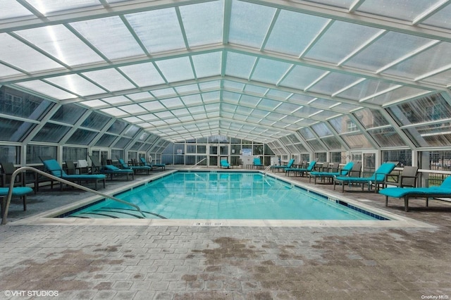 260 Central Ave Unit 430, Lawrence, NY 11559 - indoor pool with a patio area
