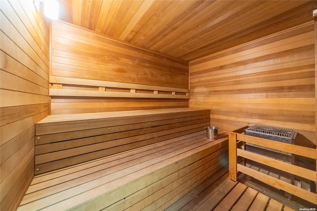 view of sauna / steam room with hardwood / wood-style flooring