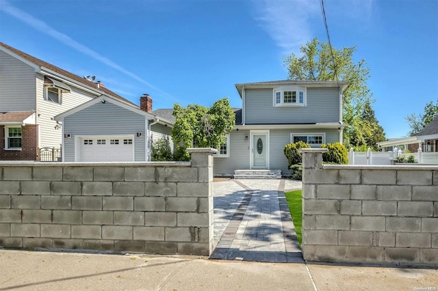 front facade featuring a garage