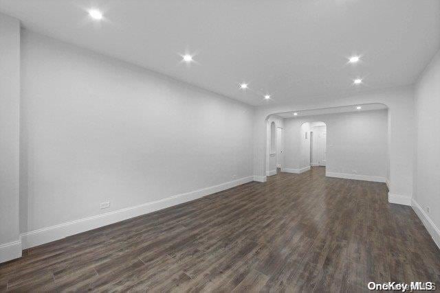 interior space featuring dark hardwood / wood-style flooring