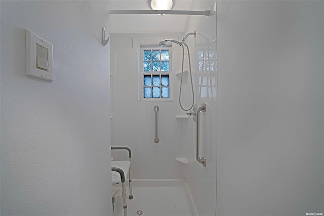 bathroom with a shower