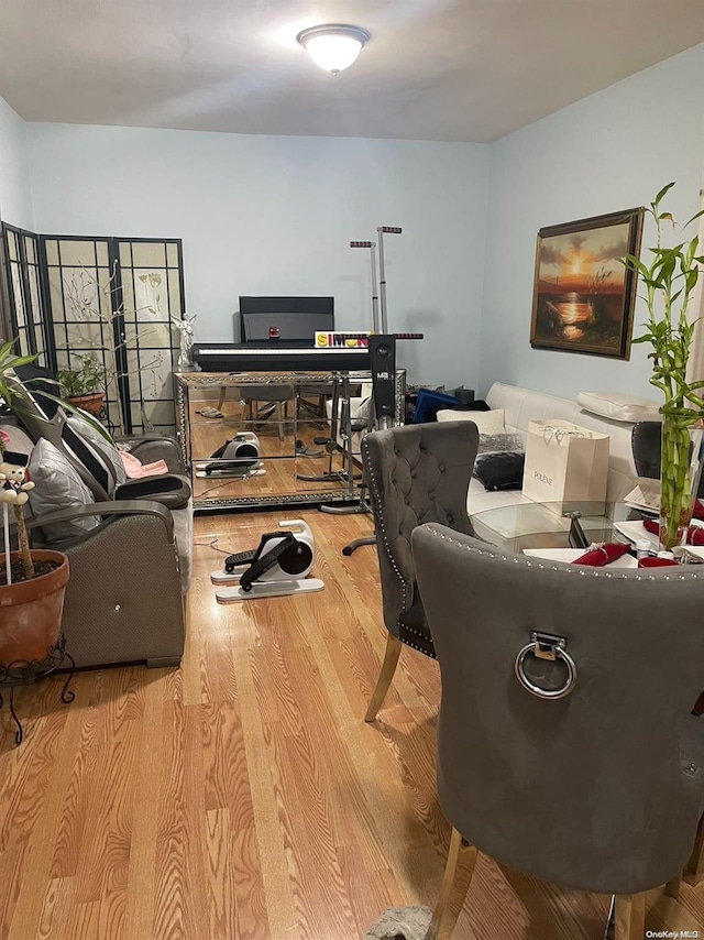 office featuring light wood-type flooring