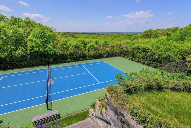 view of tennis court