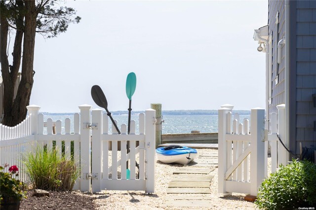 4235 Camp Mineola Rd, Mattituck, NY 11952 - water view featuring a gate